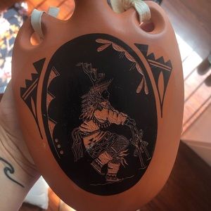 Native American Hand Painted Acoma Jug